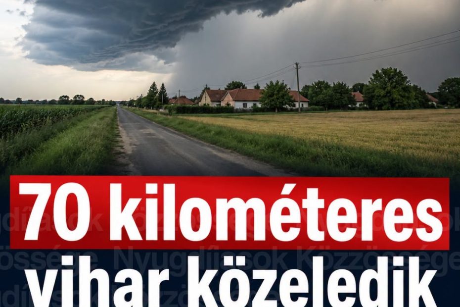 70 kilométeres vihar közeledik jégesővel, villámlással ezeket a megyéket kapja el